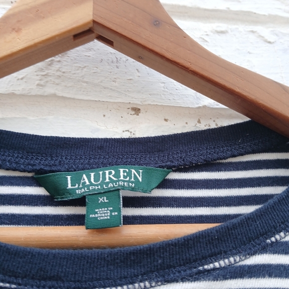 Lauren Ralph Lauren Stripe Elbow Patch Shirt - Picture 5 of 8